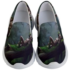 Wooden Child Resting On A Tree From Fonebook Kids Lightweight Slip Ons by 2853937