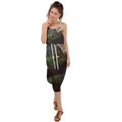 Wooden Child Resting On A Tree From Fonebook Waist Tie Cover Up Chiffon Dress by 2853937