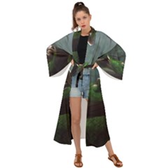 Wooden Child Resting On A Tree From Fonebook Maxi Kimono by 2853937