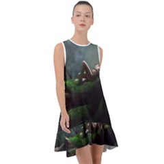 Wooden Child Resting On A Tree From Fonebook Frill Swing Dress by 2853937