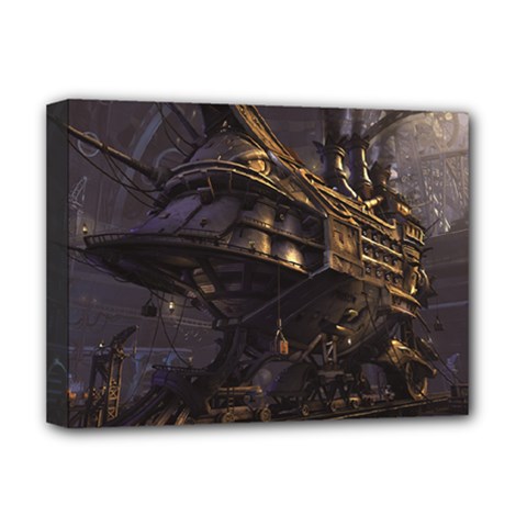 Fonebook Steampunk Ship Deluxe Canvas 16  X 12  (stretched)  by 2853937