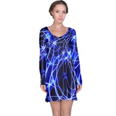 Lines Flash Light Mystical Fantasy Long Sleeve Nightdress by Dutashop