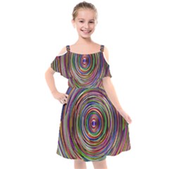 Vectors Background Kids  Cut Out Shoulders Chiffon Dress by Dutashop