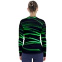 Green Light Painting Zig-zag V-Neck Long Sleeve Top View2