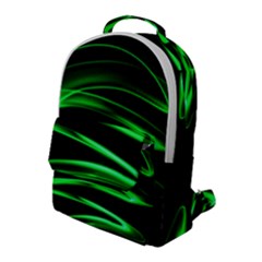 Green Light Painting Zig-zag Flap Pocket Backpack (large) by Dutashop