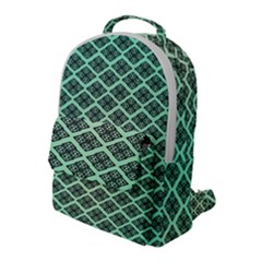 Pattern Texture Geometric Pattern Green Flap Pocket Backpack (large) by Dutashop