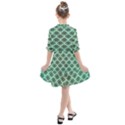 Pattern Texture Geometric Pattern Green Kids  All Frills Chiffon Dress View2