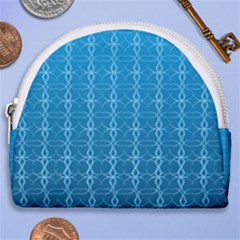 Background Texture Pattern Blue Horseshoe Style Canvas Pouch by Dutashop