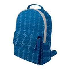 Background Texture Pattern Blue Flap Pocket Backpack (large) by Dutashop