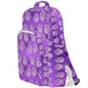 Pattern Texture Feet Dog Purple Double Compartment Backpack View1