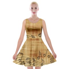 Dance Music Velvet Skater Dress by Dutashop