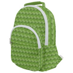 Green Pattern Ornate Background Rounded Multi Pocket Backpack by Dutashop