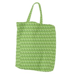 Green Pattern Ornate Background Giant Grocery Tote by Dutashop