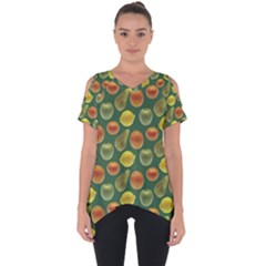 Background Fruits Several Cut Out Side Drop Tee by Dutashop