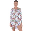 Summer flowers pattern Asymmetric Cut-Out Shift Dress View1