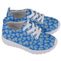 Hydrangea Blue Glitter Round Kids  Lightweight Sports Shoes View3