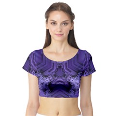 Mandala Neon Short Sleeve Crop Top by Dutashop