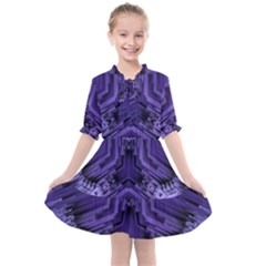 Mandala Neon Kids  All Frills Chiffon Dress by Dutashop