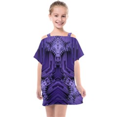 Mandala Neon Kids  One Piece Chiffon Dress by Dutashop