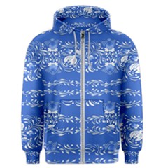 Blue Flowers Men s Zipper Hoodie by Eskimos