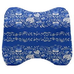 Blue Flowers Velour Head Support Cushion by Eskimos