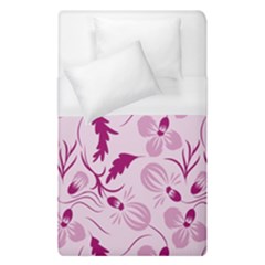 Dark Pink Flowers Duvet Cover (single Size) by Eskimos