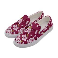 Cherry Blossom Women s Canvas Slip Ons by goljakoff