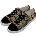 Sugar Skulls Pattern Men s Low Top Canvas Sneakers View2