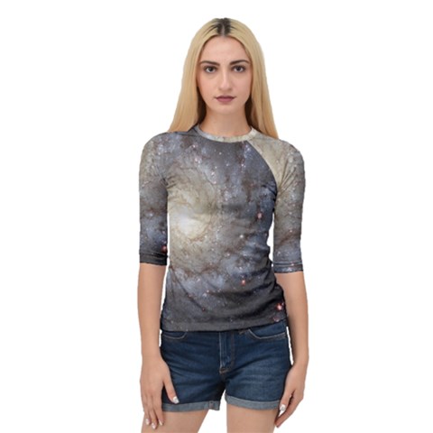 Spiral Galaxy Quarter Sleeve Raglan Tee by ExtraAwesomeSauce