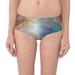 Colorful Galaxy Mid-waist Bikini Bottoms by ExtraAwesomeSauce