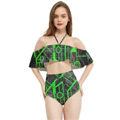 Tech Halter Flowy Bikini Set  by ExtraAwesomeSauce