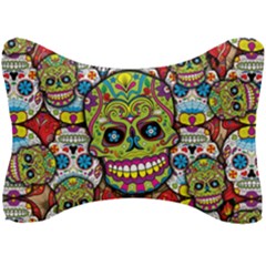 Sugar Skulls Seat Head Rest Cushion by ExtraAwesomeSauce