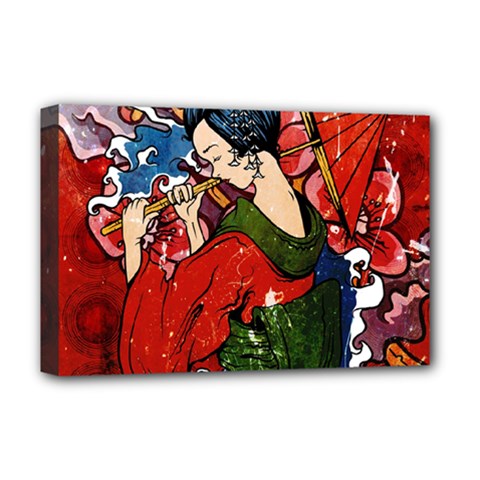 Geisha Geisha Deluxe Canvas 18  X 12  (stretched) by ExtraAwesomeSauce