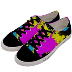 Splatter Splatter Men s Low Top Canvas Sneakers by ExtraAwesomeSauce