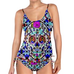 Sugar Skull Pattern 2 Tankini Set by ExtraAwesomeSauce