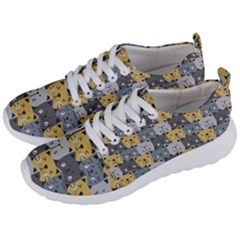 Cute Cat Pattern Men s Lightweight Sports Shoes by ExtraAwesomeSauce