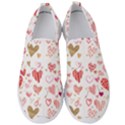 Beautiful Hearts Pattern Men s Slip On Sneakers View1