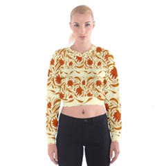 Ornamental Flowers Cropped Sweatshirt by Eskimos