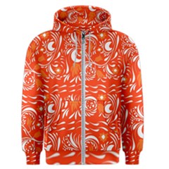 White Leaves Men s Zipper Hoodie by Eskimos