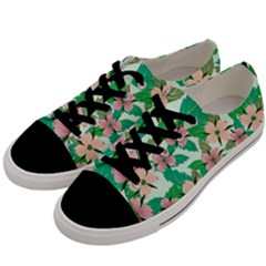 Floral Pattern Men s Low Top Canvas Sneakers by ExtraAwesomeSauce