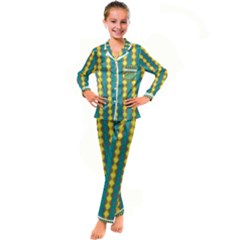 Native American Pattern Kid s Satin Long Sleeve Pajamas Set by ExtraAwesomeSauce