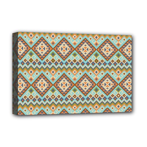 Native American Pattern Deluxe Canvas 18  X 12  (stretched) by ExtraAwesomeSauce