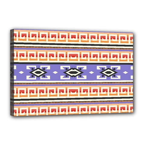 Native American Pattern Canvas 18  X 12  (stretched) by ExtraAwesomeSauce