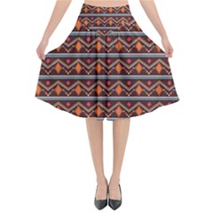 Native American Pattern Flared Midi Skirt by ExtraGoodSauce