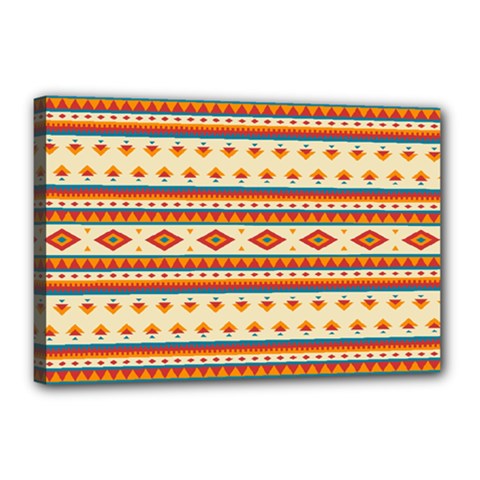 Native American Pattern Canvas 18  X 12  (stretched) by ExtraAwesomeSauce