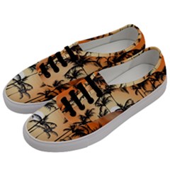 Sunset Palm Trees Beach Summer Men s Classic Low Top Sneakers by ExtraAwesomeSauce