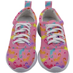 Watercolor Cats Pattern Kids Athletic Shoes by ExtraAwesomeSauce