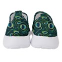 Watercolor Peacock Feather Pattern Women s Slip On Sneakers View4