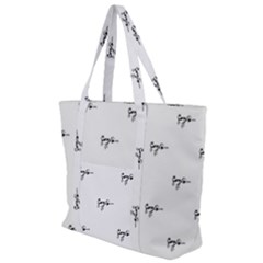 Tribal Style Symbol Drawing Print Pattern Zip Up Canvas Bag by dflcprintsclothing