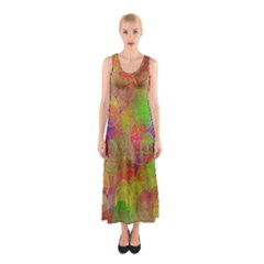 Easter Egg Colorful Texture Sleeveless Maxi Dress by Dutashop